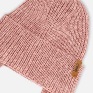 Baby Mid-Season Knit Hat Dusty Pink - Image 3