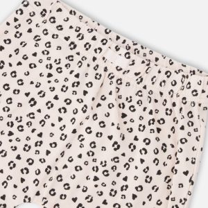 Organic Cotton Jersey Top And Short Set Peach And Peach Animal Print - Image 5