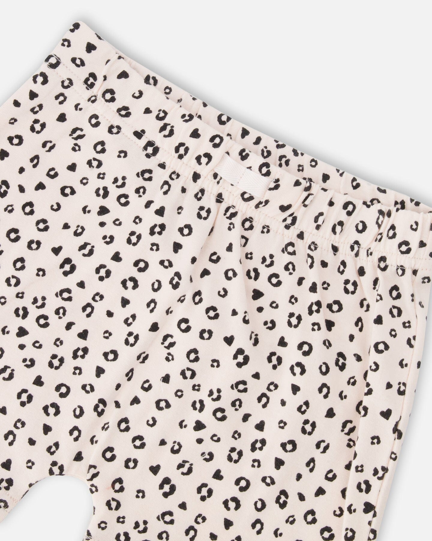 Organic Cotton Jersey Top And Short Set Peach And Peach Animal Print - Image 5