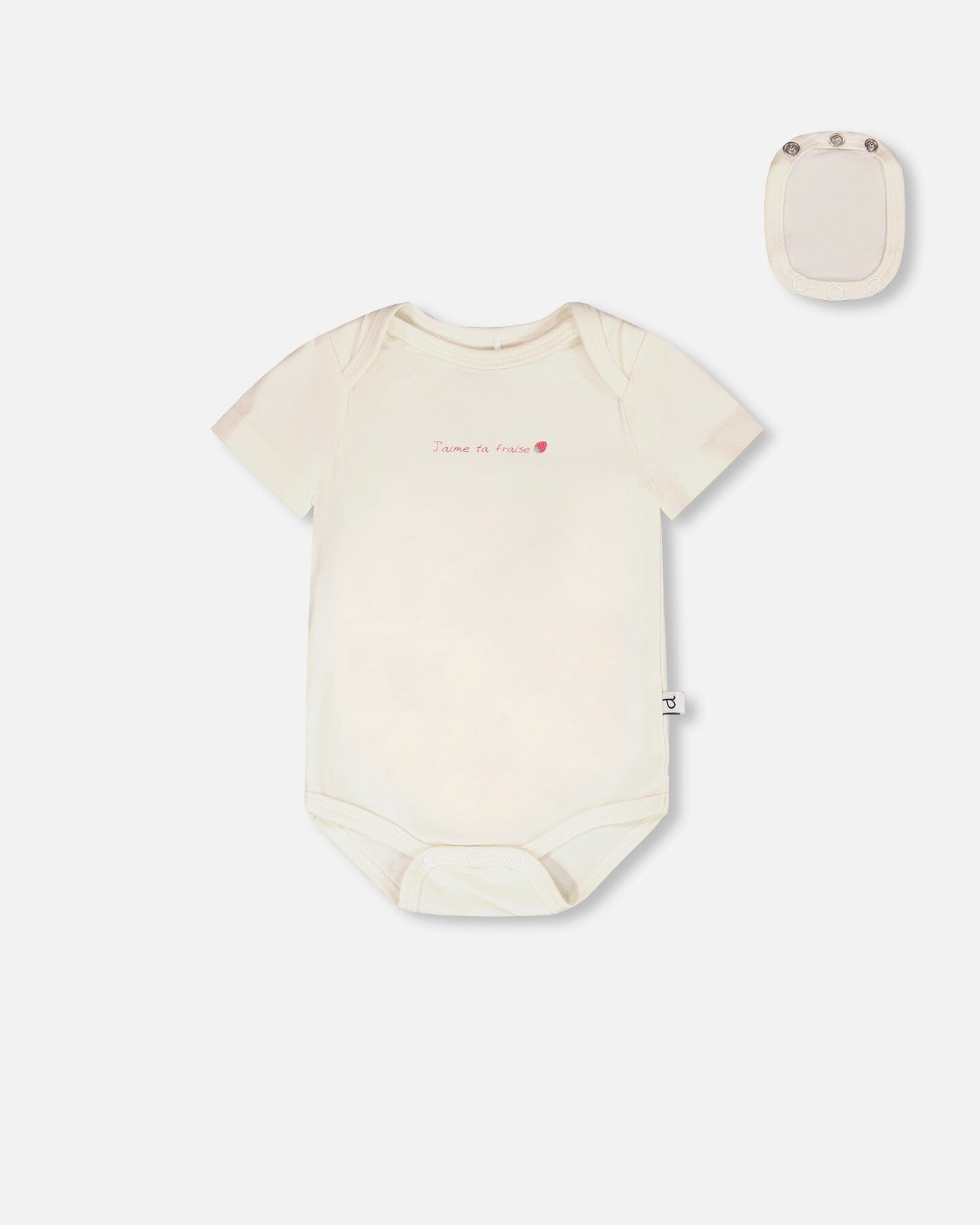 Evolutive Organic Cotton Jersey Onesie White - Image 5