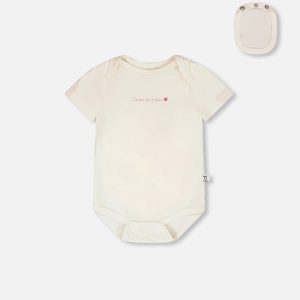Evolutive Organic Cotton Jersey Onesie White