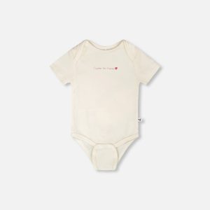 Alternative view of Evolutive Organic Cotton Jersey Onesie White