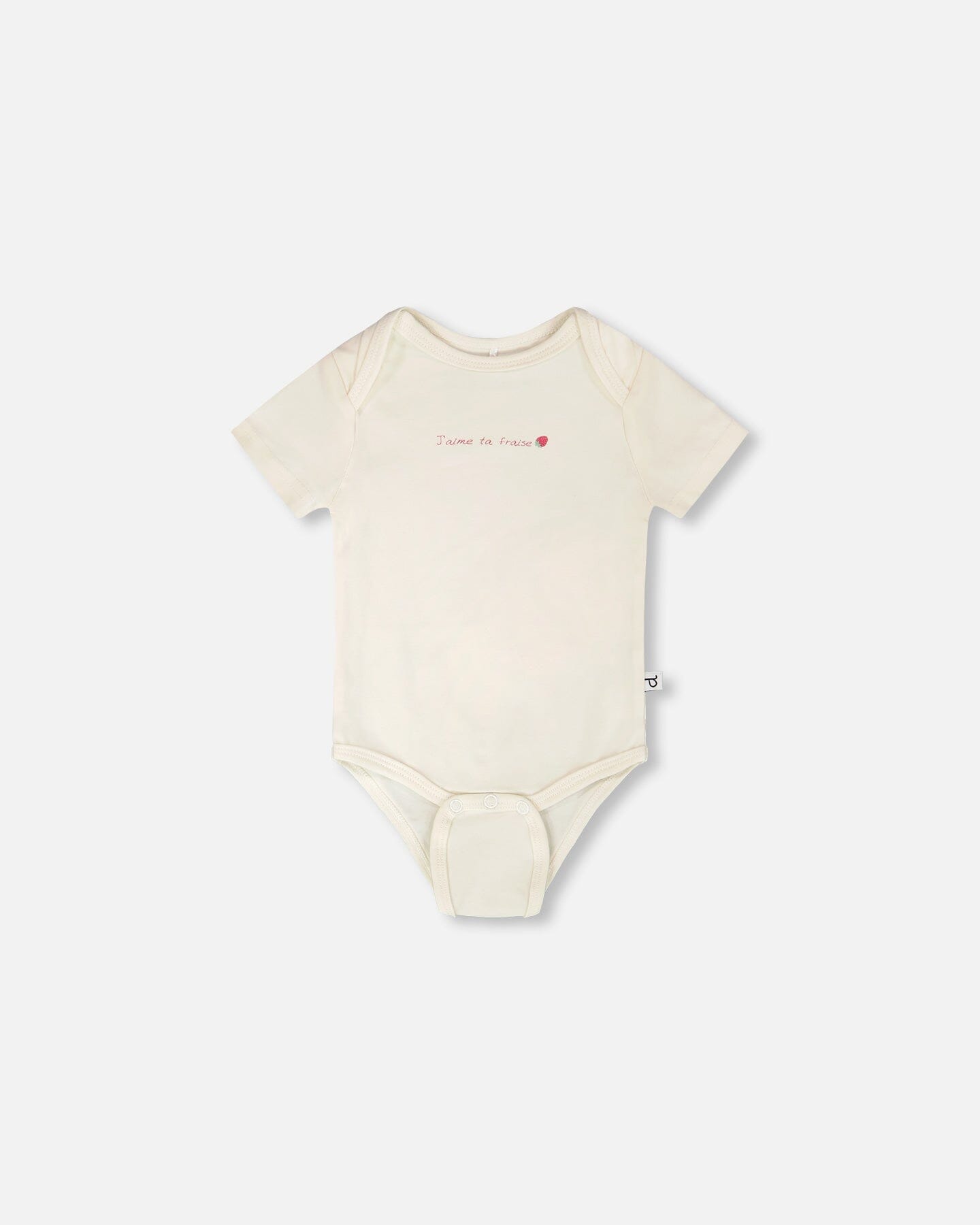 Evolutive Organic Cotton Jersey Onesie White - Image 2