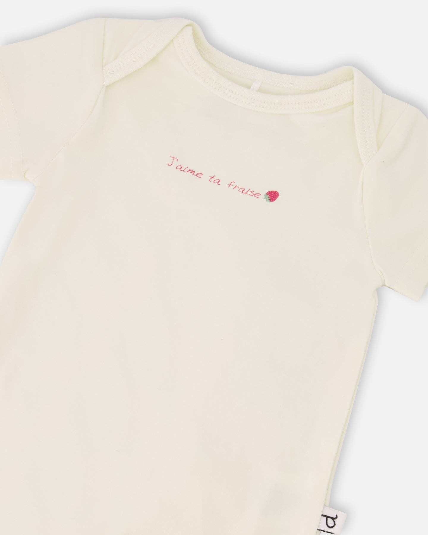 Evolutive Organic Cotton Jersey Onesie White - Image 4