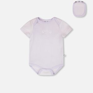 Evolutive Cotton Rib Jersey Onesie Lilac - Image 10