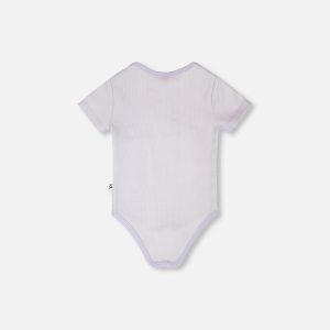 Evolutive Cotton Rib Jersey Onesie Lilac - Image 3
