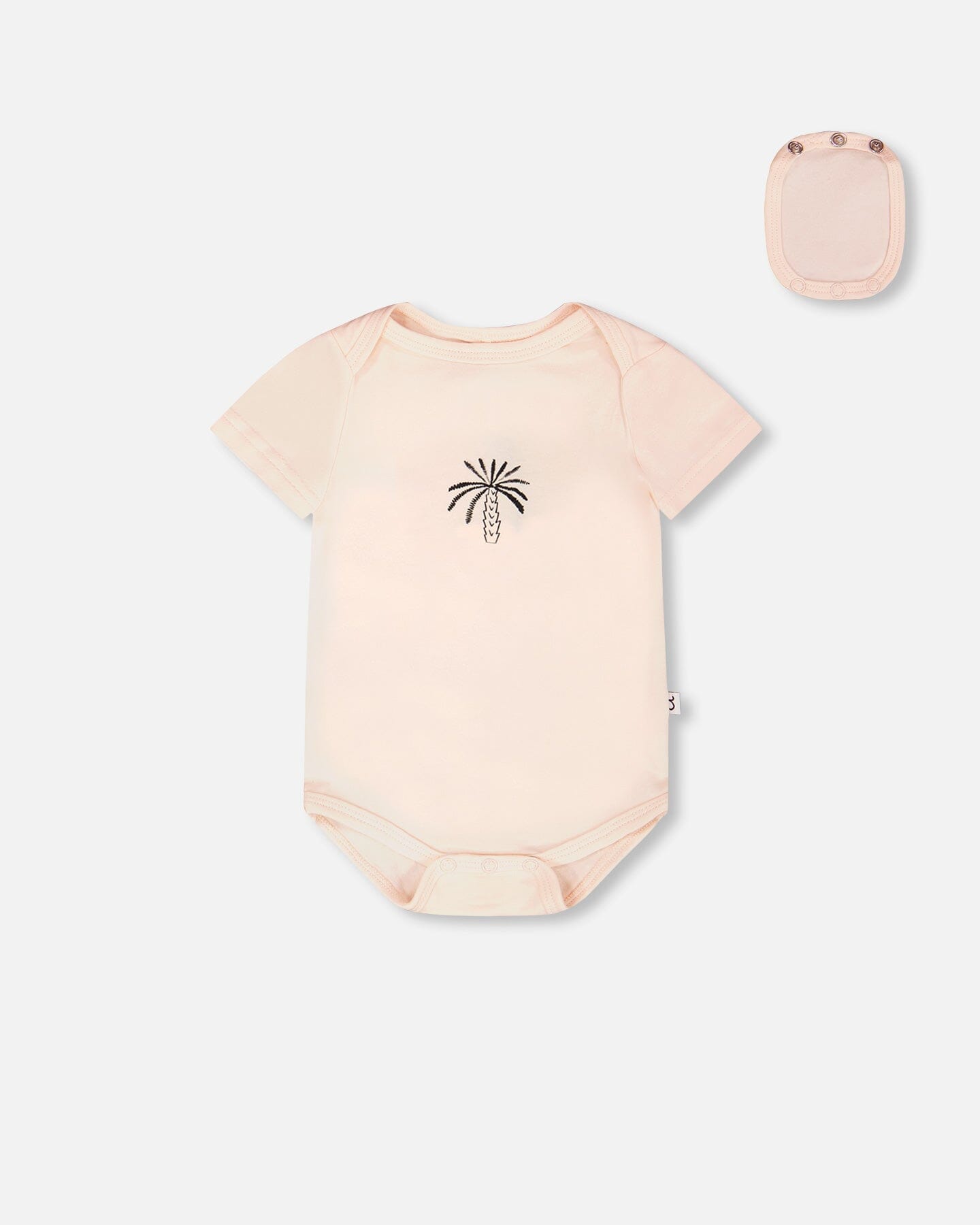 Evolutive Organic Cotton Jersey Onesie Peach - Image 9