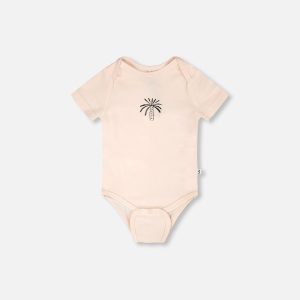 Evolutive Organic Cotton Jersey Onesie Peach - Image 2