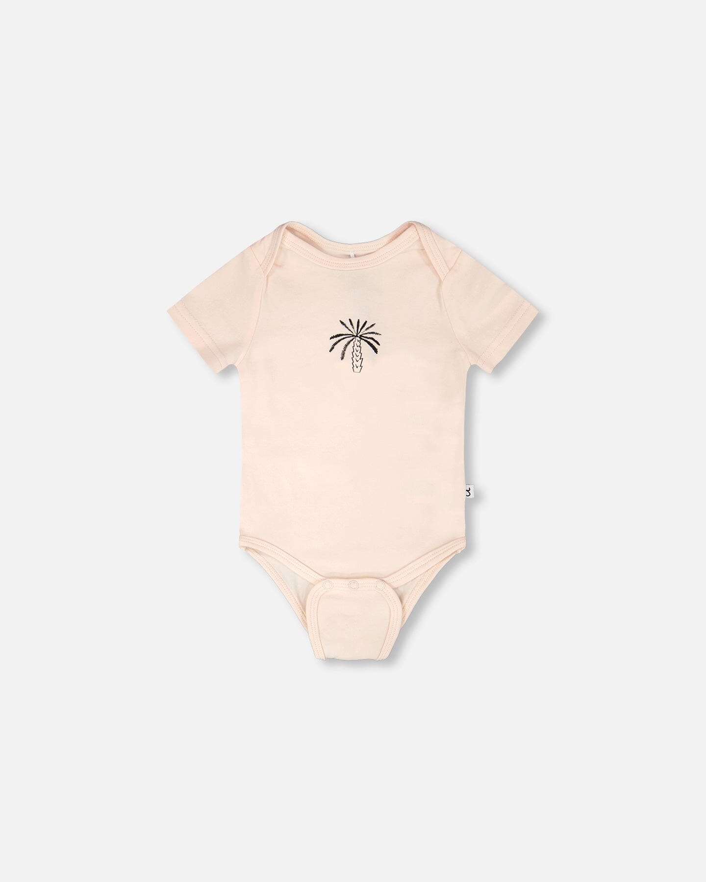 Evolutive Organic Cotton Jersey Onesie Peach - Image 2