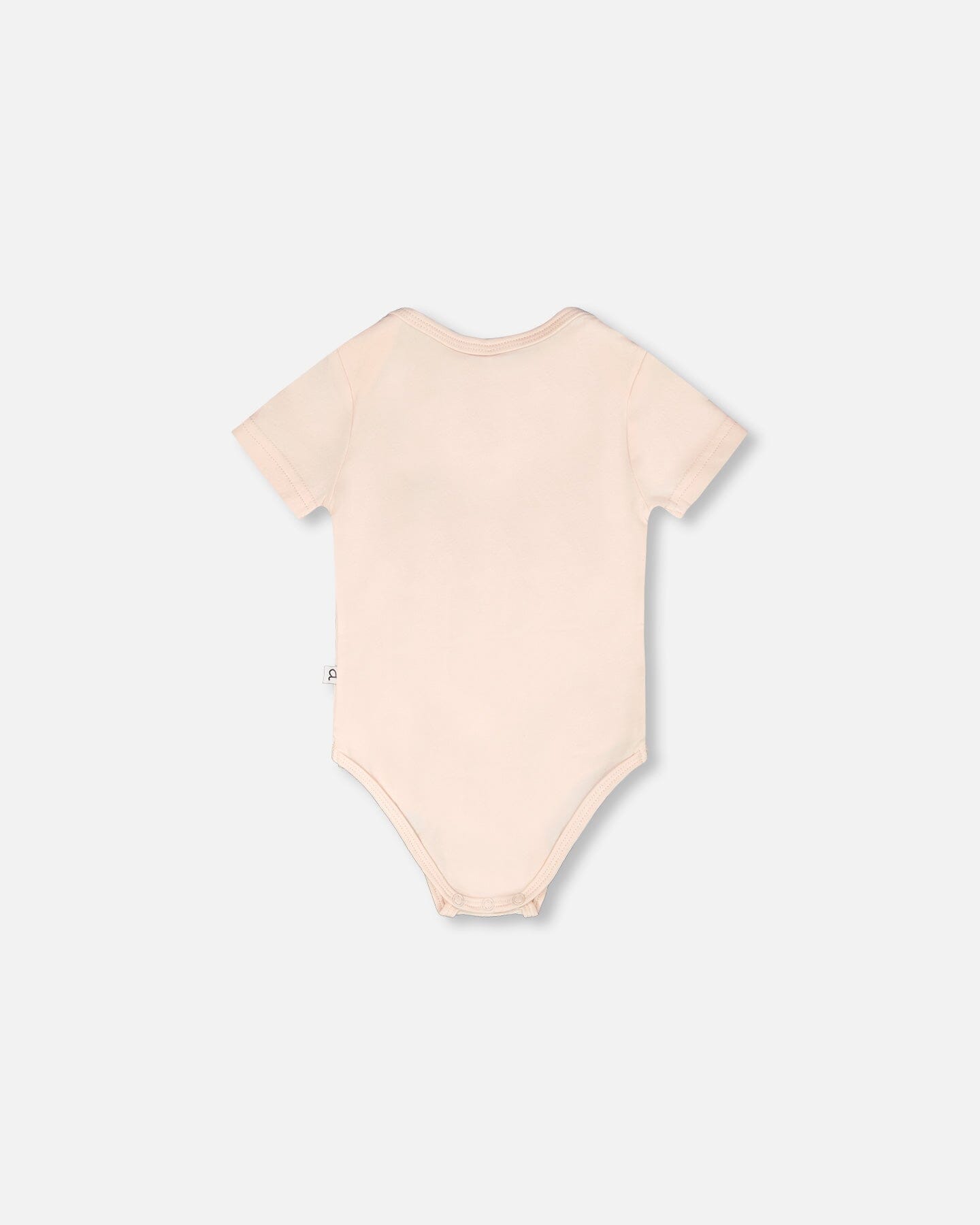Evolutive Organic Cotton Jersey Onesie Peach - Image 3