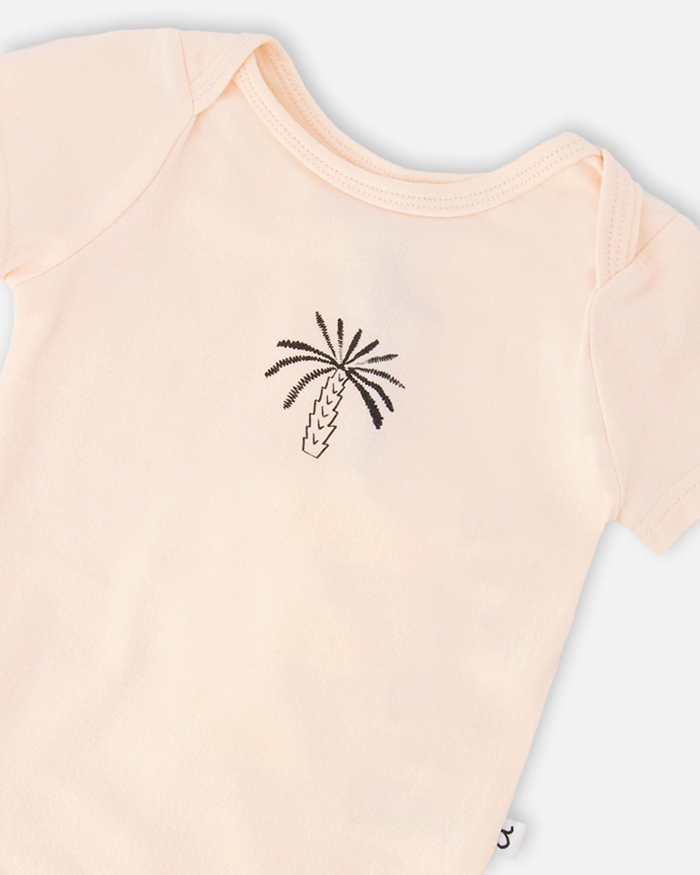 Evolutive Organic Cotton Jersey Onesie Peach - Image 4