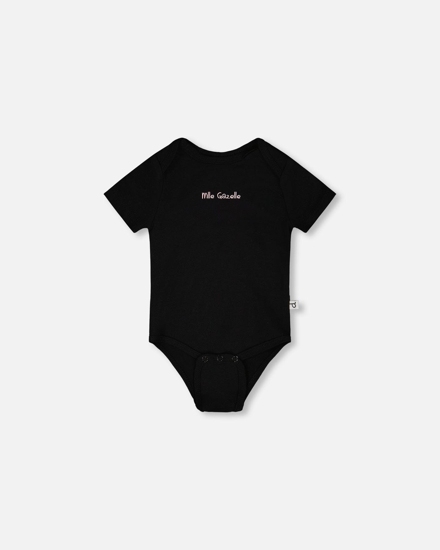 Evolutive Organic Cotton Jersey Onesie Black - Image 2