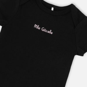 Evolutive Organic Cotton Jersey Onesie Black - Image 4