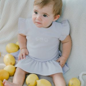 Alternative view of Cotton Rib Jersey Romper With Frill Lilac