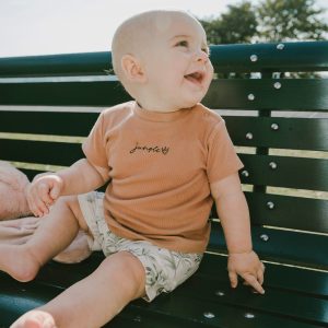 Alternative view of Cotton Rib Jersey T-Shirt And Organic Cotton Jersey Short Set Caramel And Beige Zebra Print