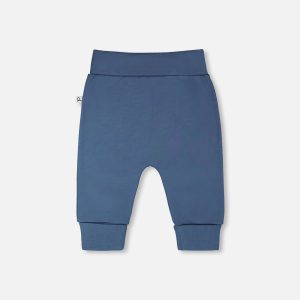 Organic Cotton Jersey Evolutive Pants Medium Blue - Image 2