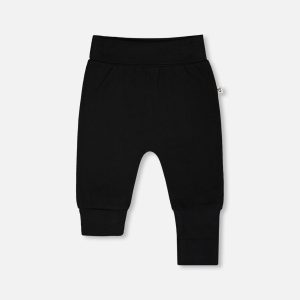 Organic Cotton Jersey Evolutive Pants Black
