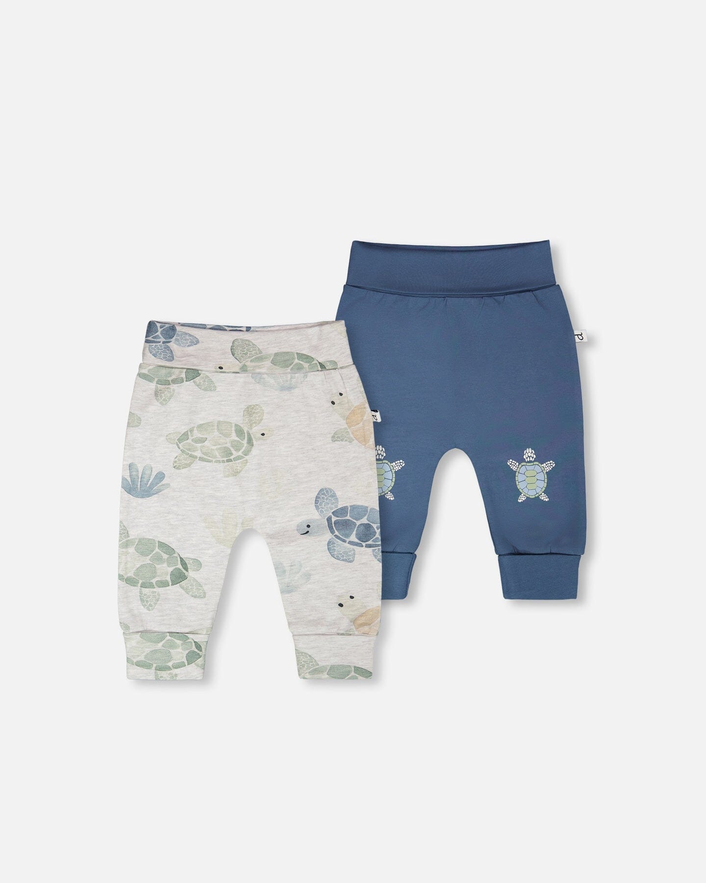 2 Pack Organic Cotton Jersey Evolutive Pants Medium Blue - Image 4