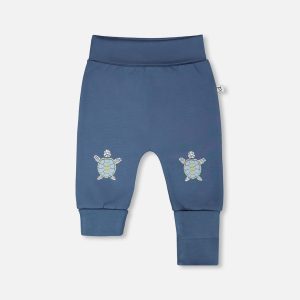 2 Pack Organic Cotton Jersey Evolutive Pants Medium Blue - Image 3