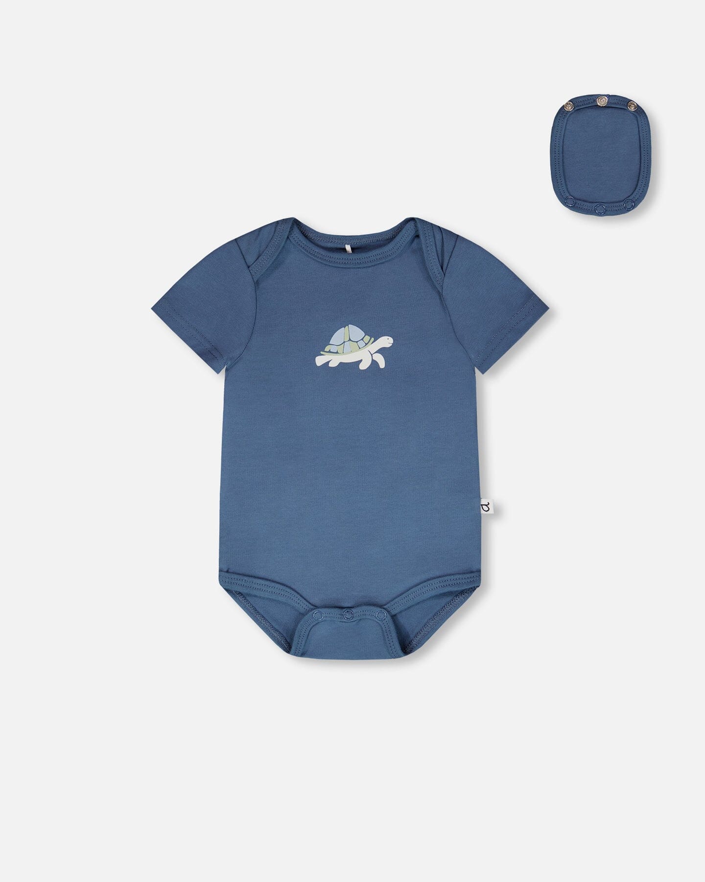 Evolutive Organic Cotton Jersey Onesie Medium Blue - Image 5