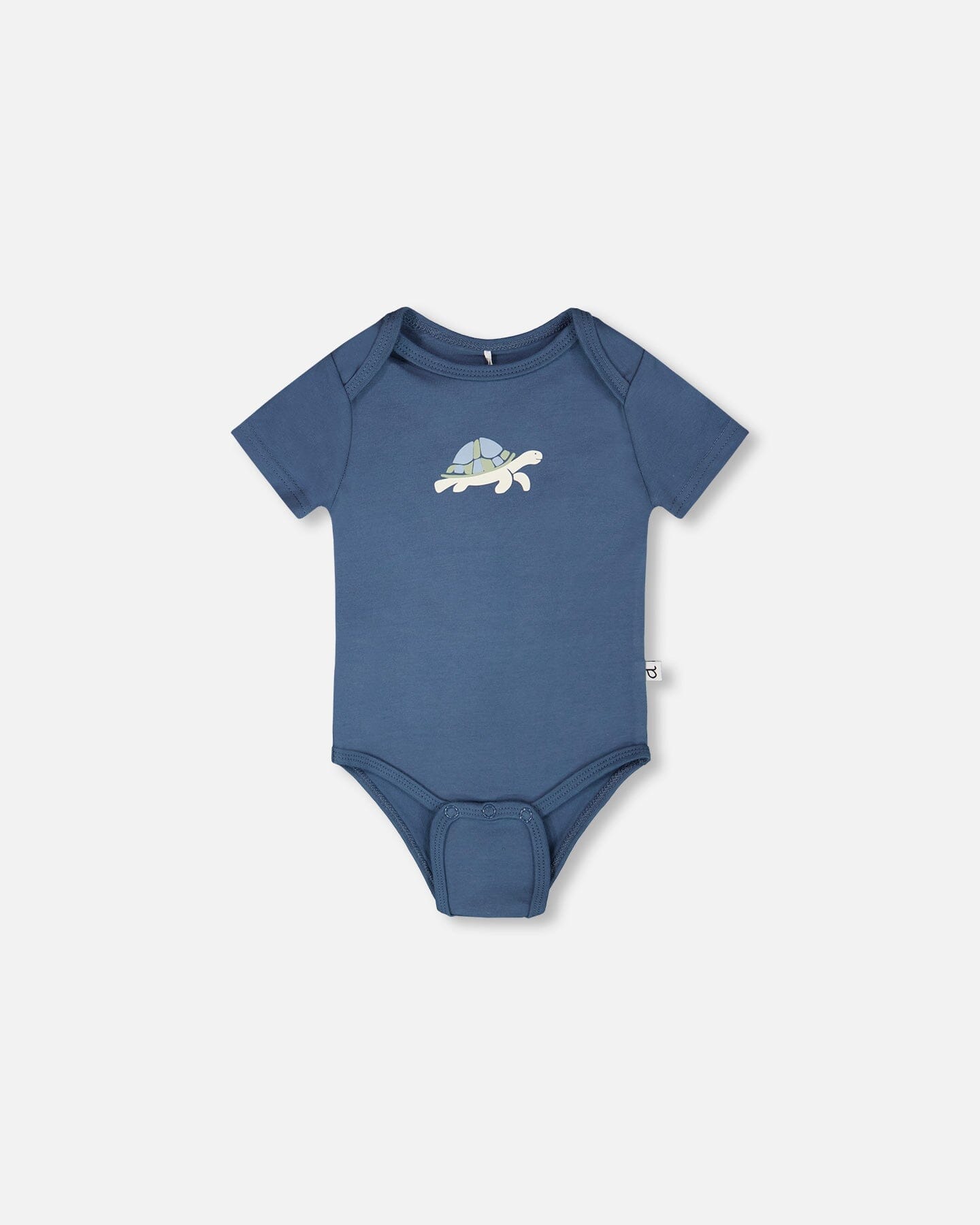 Evolutive Organic Cotton Jersey Onesie Medium Blue - Image 2