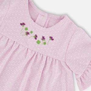 Jersey Tunic And Cotton Capri Set Lavender And Green Printed Flowers - Image 4