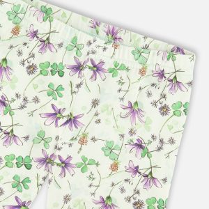 Jersey Tunic And Cotton Capri Set Lavender And Green Printed Flowers - Image 5