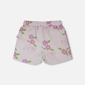 French Terry Shorts Lilac Snails Print - Image 4