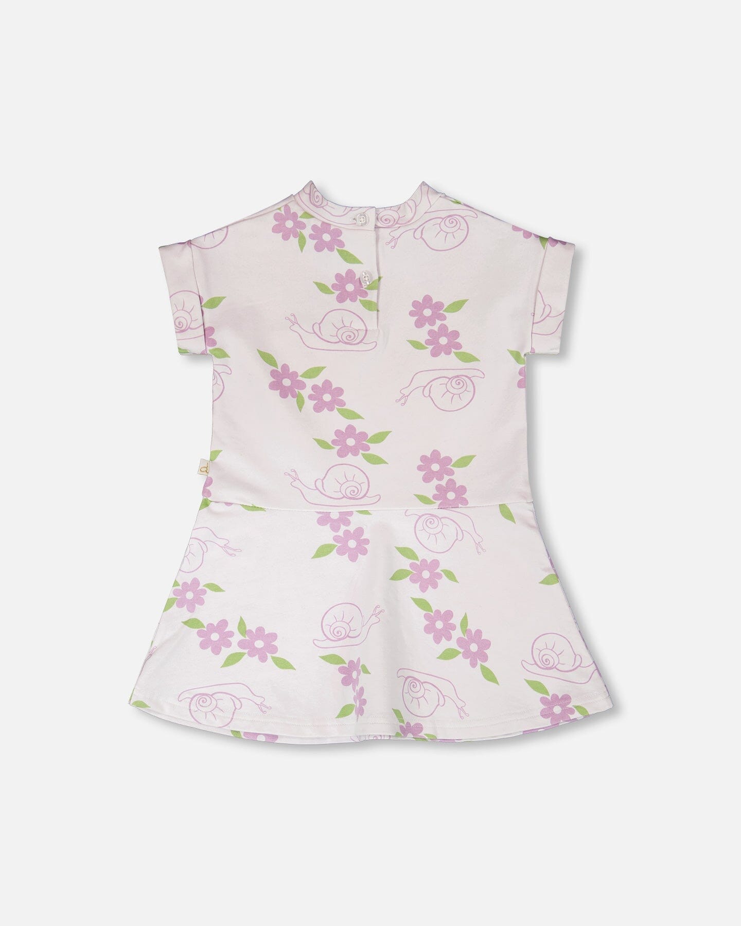 French Terry Dress Lilac Snails Print - Image 2