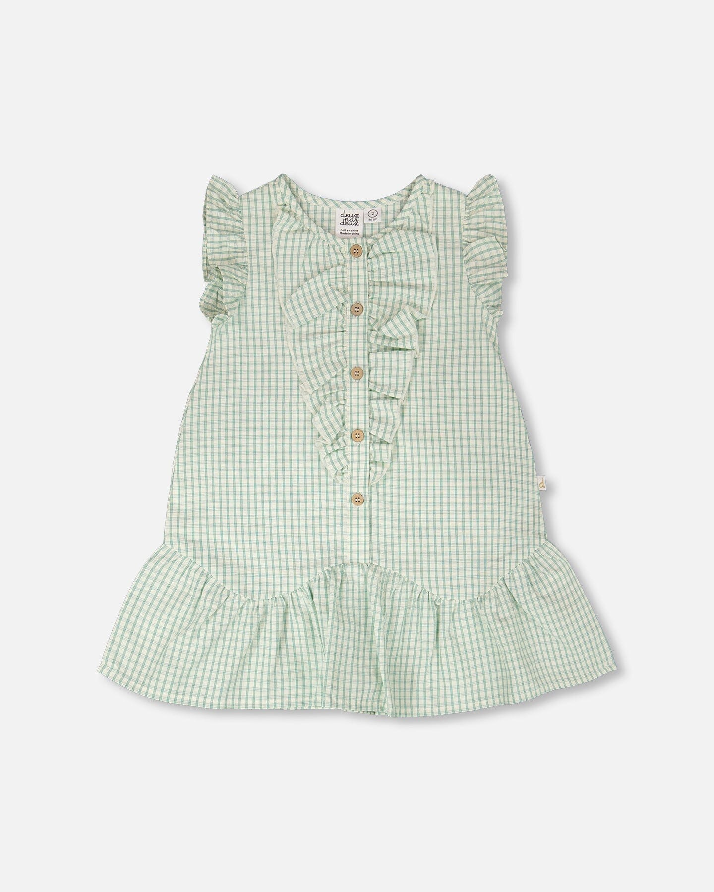 Plaid Poplin Dress Green - Image 7