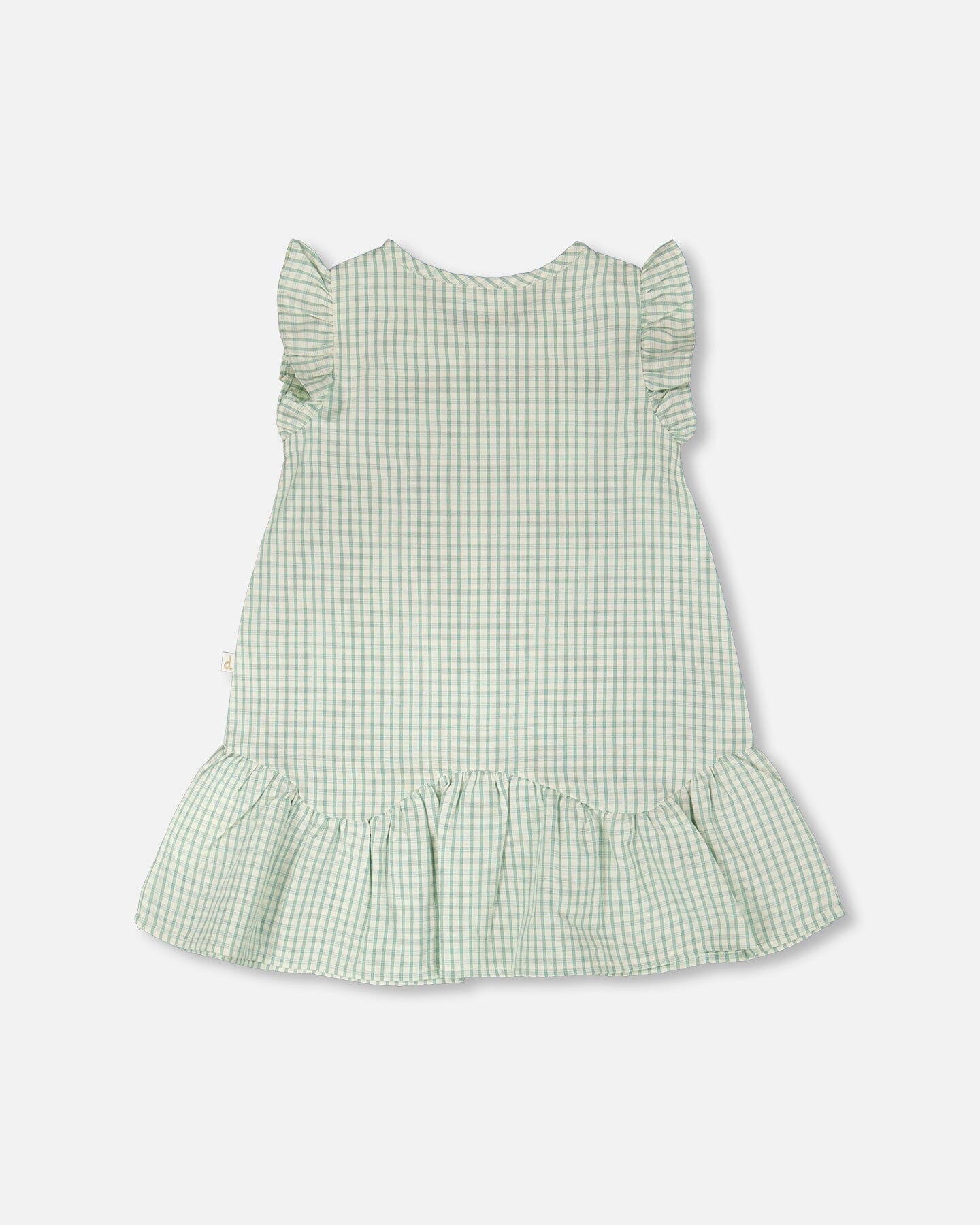 Plaid Poplin Dress Green - Image 2
