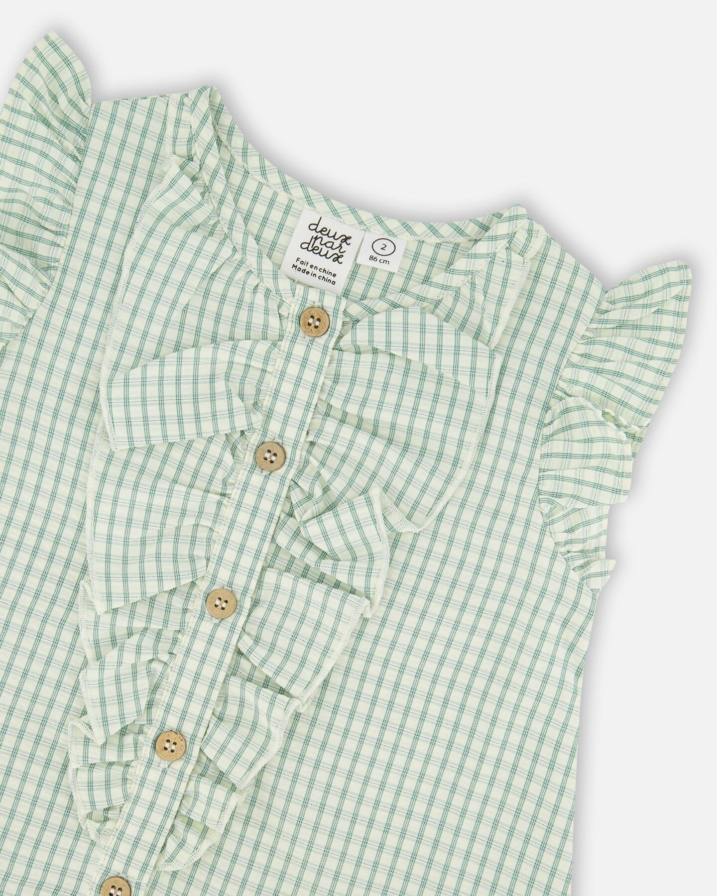 Plaid Poplin Dress Green - Image 3
