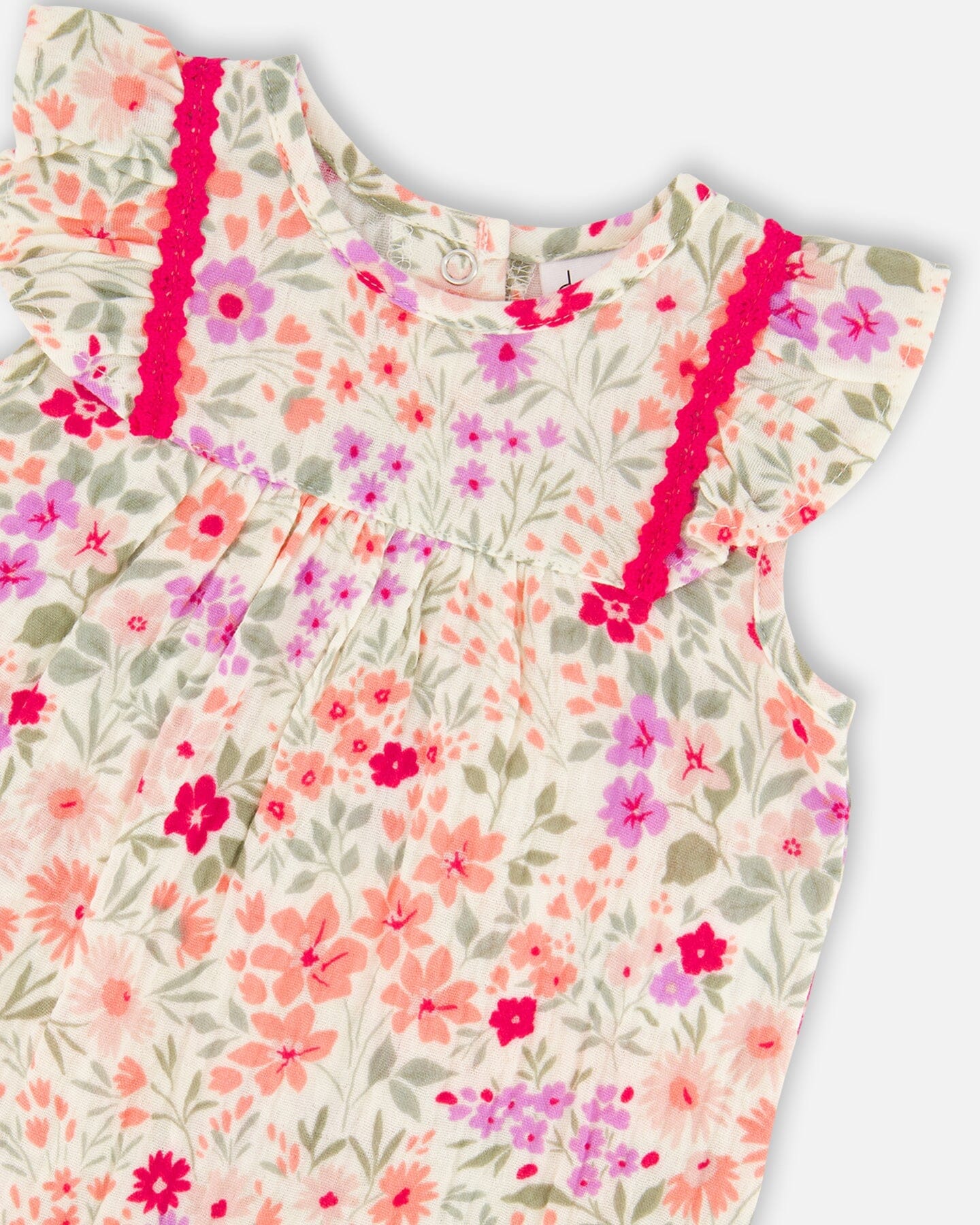 Romper Off White Printed Flowers - Image 3