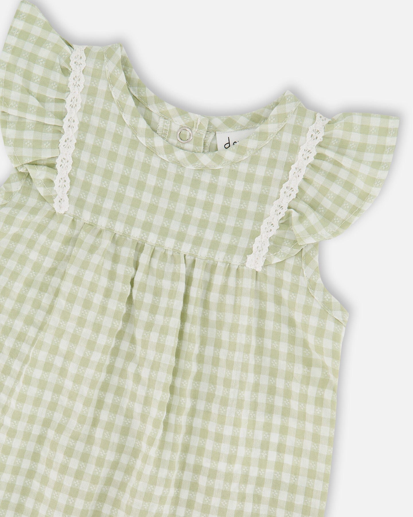Romper Green Gingham - Image 3