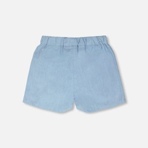 Blue Chambray Shorts - Image 3