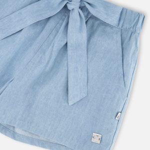 Blue Chambray Shorts - Image 4