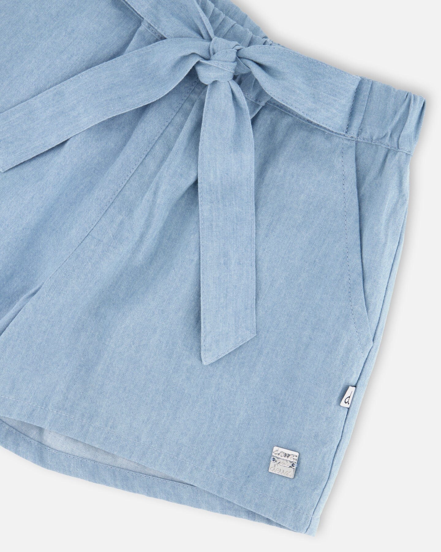 Blue Chambray Shorts - Image 4