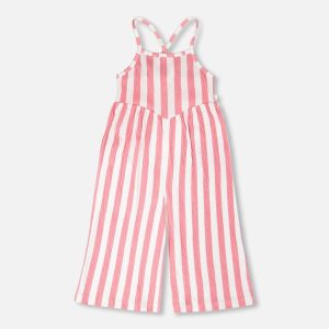 Crinkle Jersey Jumpsuit White And Pink Stripes - Image 6