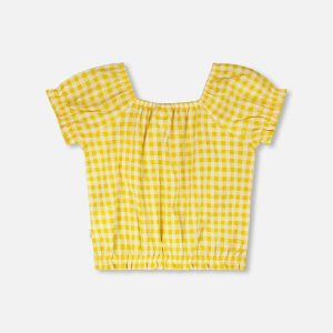 Peasant Top Yellow Gingham - Image 3