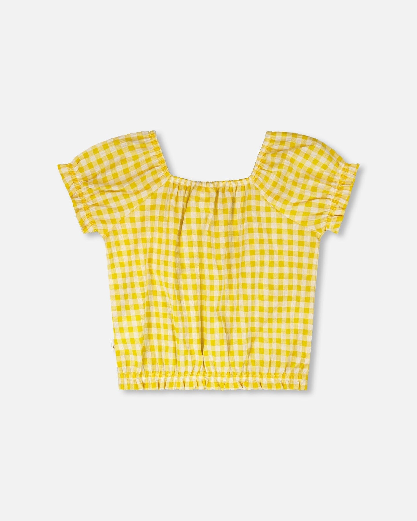 Peasant Top Yellow Gingham - Image 3