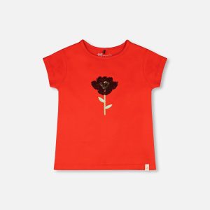 Organic Cotton Jersey T-Shirt Red - Image 14