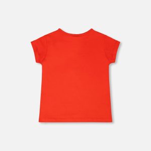 Organic Cotton Jersey T-Shirt Red - Image 3