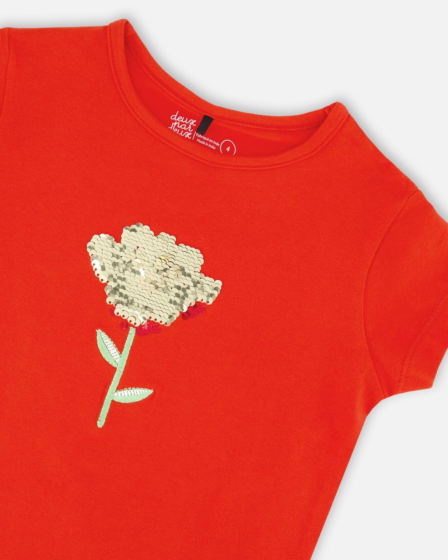 Organic Cotton Jersey T-Shirt Red - Image 4