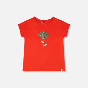 Organic Cotton Jersey T-Shirt Red - Image 5