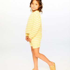 Striped Shorts Yellow And White - Image 3