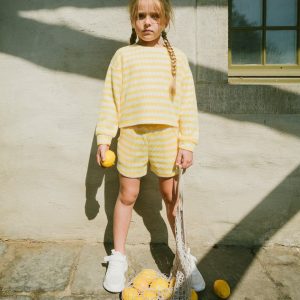 Alternative view of Striped Shorts Yellow And White