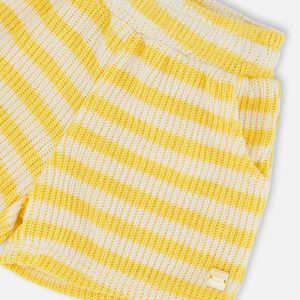 Striped Shorts Yellow And White - Image 5
