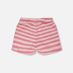 Striped Shorts Pink And White - Image 3