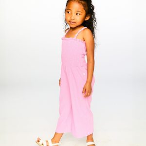 Alternative view of Crinkle Jersey Jumpsuit With Smocking Pink
