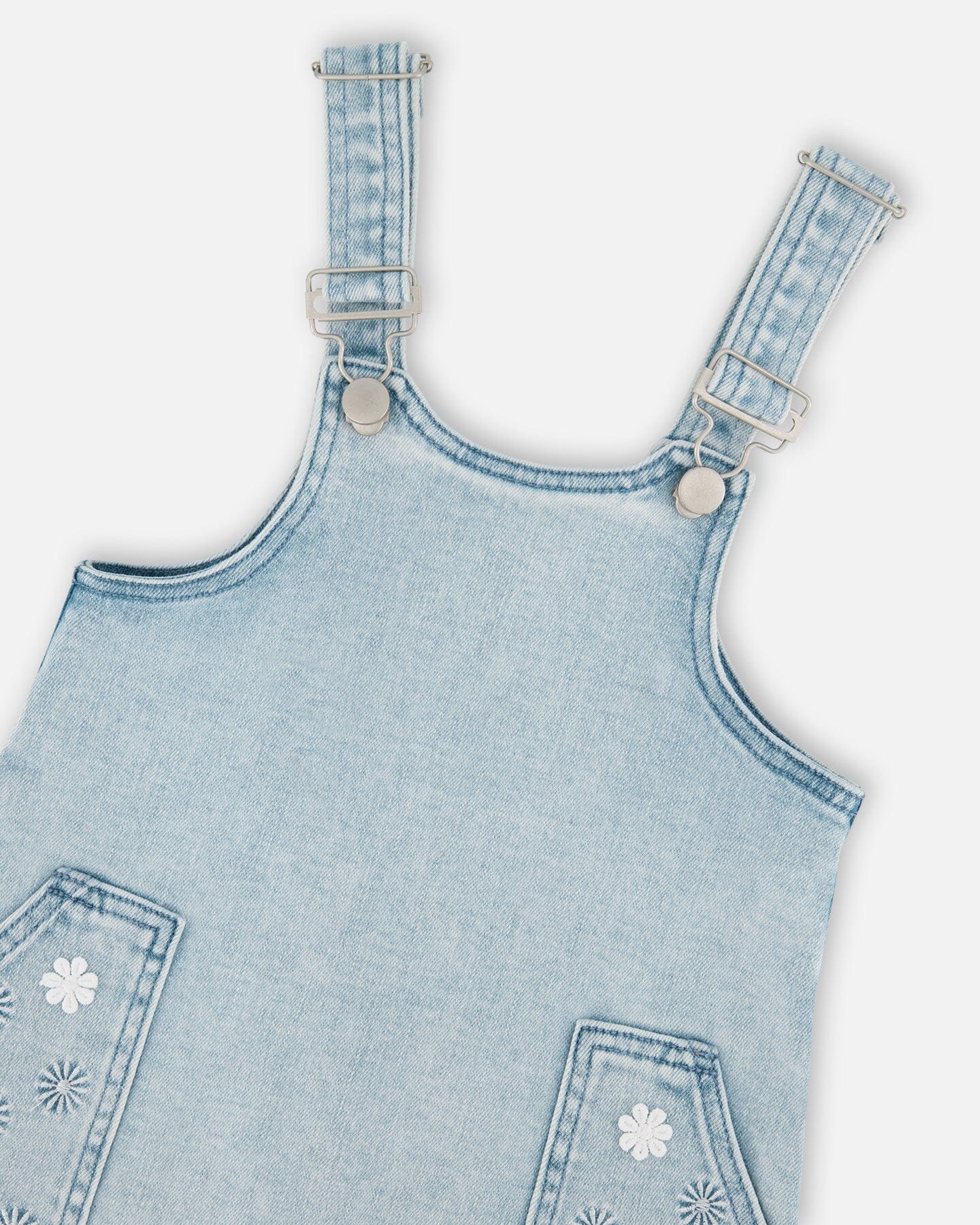 Light Blue Denim Overall Dress - Image 4